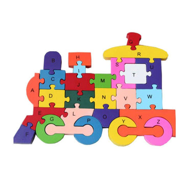 Wooden Train puzzle letters (TT-1329) The Stationers